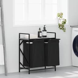 vidaXL - Wasmand - 2 - vakken - met - plank - grijs - sonoma - eiken — thumbnail 3