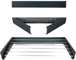 Livista Opvouwbaar Wanddroogrek – 100x50x10,5 cm – Aluminium – Stevig en Ruimtebesparend – Voor Binnen & Buiten – Zwart — afbeelding 1