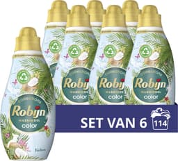 Robijn - Vloeibaar Wasmiddel -Klein & Krachtig - Kokos - 6 flessen - 114 wasbeurten - Voordeelverpakking — thumbnail 1