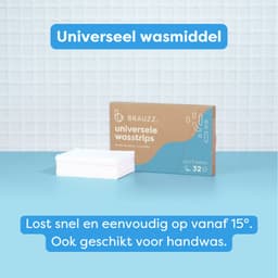 Brauzz Wasstrips Geurloos - Wasmiddeldoekjes voor Witte, Gekleurde en Zwarte Was - Wasmiddel Strips - Wasmiddel Vellen - Laundry Strips (32 wasbeurten) — thumbnail 4