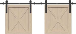 vidaXL - Ophangset - voor - schuifdeur - 122 - cm - koolstofstaal — thumbnail 2