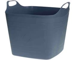 Flexibele kuip - 40L - kunststof - blauw - emmer - wasmand