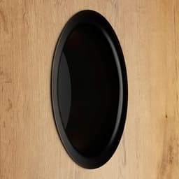Doorwerpring Ø 180 x H 70 mm Roestvrij staal zwart gelakt — thumbnail 3