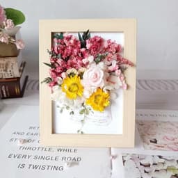 Gedroogde bloemen, decoratieset, gedroogde geperste bloemen, klein voor doe-het-zelf artistieke kaarsen, scrapbooking, handwerk, gemengd - roze tinten — thumbnail 3