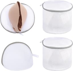 Wasnetjes Set - Wit - Halfrond en Cilindrisch - Duurzaam Polyester/Nylon - Voor Lingerie en Fijnwas — thumbnail 1