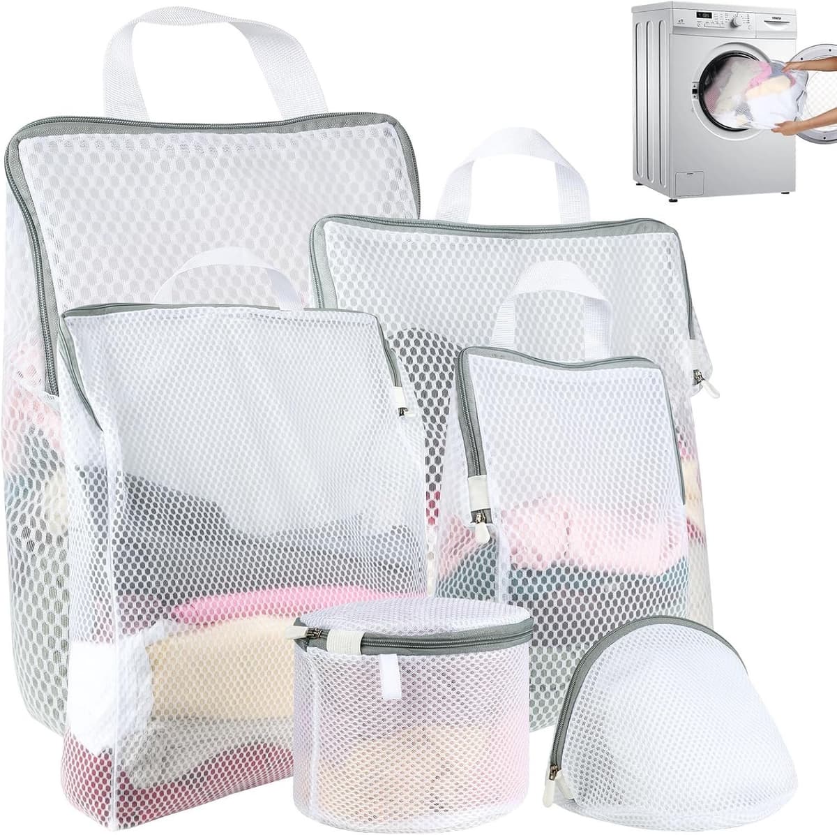 Wasnet Set - Wit - 50 x 60 cm - Polyester - Voor Diverse Kleding — afbeelding 1