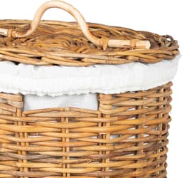 Wasmand met deksel set van 2 Kubu rotan wasmand bruin — thumbnail 2