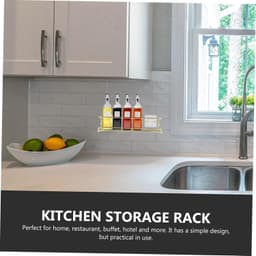 1set Muurbevestigde Keuken Kruidenset Metalen Opslagrek Voor Kruidenset Toiletten Eenvoudig Te Installeren Verwijderen Voor Ruimtes Organisatie De Keuken Badkamer — thumbnail 3