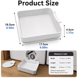 Wasmachine Lekbak Opvangbak Lekbakje - 2 Stuks - 17,5 x 16,5 x 4,5 cm - Wasmachine Filter - Maak de wasmachine schoon - Geweldige vondsten voor in huis — thumbnail 3