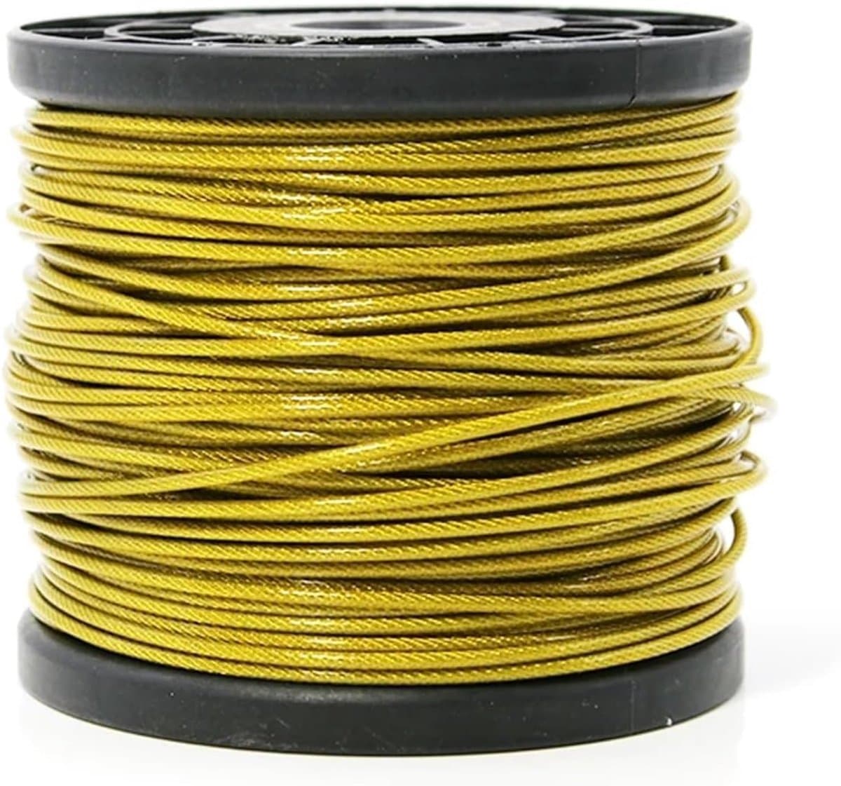 Kabel Touw - Waslijn - Buiten Drogen - Gele Coating - 3.0mm Diameter - Geel — afbeelding 1