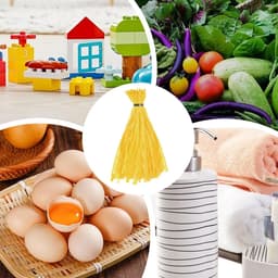 Mesh Produce Bags - Groente Netten - Boodschappen Doen - Ademend Materiaal - 100 Stuks - Geel — thumbnail 3