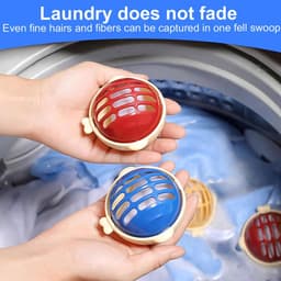 4 ballen voor wasmachine, ontharing van honden, katten, huisdieren, visvorm, klitten en geluidsreductie — thumbnail 3