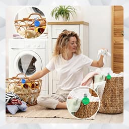 PandaHall 8 stuks wasmand bord 4 stijlen beddengoed ophangen drogen etiketten clips handdoeken verloren sokken borden display wasruimte tags voor badkamer kast classificatie wasgoed — thumbnail 4