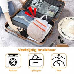 Wasmachine Waszak Set 3-delig - Dubbele Rits Wasnetten - Honingraat Waszak voor Delicate Kleding - BH Waszak en Kleding Beschermzakken - Polyester — thumbnail 3