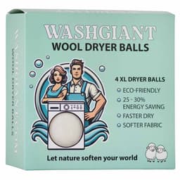 Washgiant Wasdrogerballen – Wollen Drogerbollen – Wasverzachter Alternatief – Kortere Droogtijd – 4 Stuks — thumbnail 3