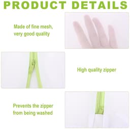 Dailygoods- Linnentas Set van 3 - Waszakken voor Wasgoed - Waszak Klein - Wastas Multifunctioneel - Wasnet voor Kleding - Hoogwaardig Mesh — thumbnail 2