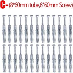 Wandankers - Pluggen Schroeven - Zware Bevestiging - Sterke Houdkracht - 30 stuks - Kleur 03 — thumbnail 1