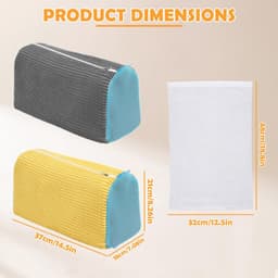 Dailygoods - Set van 2 waszakken voor schoenen, wasmachine, schoenentas met 360° reinigingsdons, 4 stofzakken, herbruikbaar, pluisvrij, waszak voor sportschoenen (grijs) — thumbnail 2