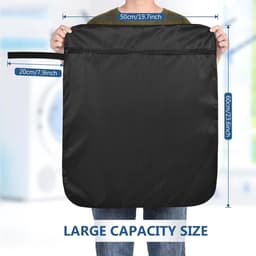 SnelShoppen - 2Pcs Waszak - Waterdichte Reiszak voor Nat en Droog - Organizer met Rits voor Gym, Zwemmen, Workout, Yoga, Strand, Zwembad (50x60cm) — thumbnail 5