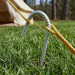 Omgoods - Set van 20 Grondankers met J-Haak voor Tuin en Camping — thumbnail 2