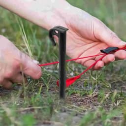 Tentharingen Zwaar - Grondankers Camping - Tent Bevestigen - Extra Sterk - 20 stuks - Zwart — thumbnail 4
