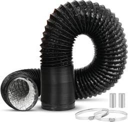 Afvoerslang PVC - Ventilatieslang Afzuigkap - Lucht Afvoeren - Dubbellaags Aluminiumfolie - 110 mm - Grijs — thumbnail 1