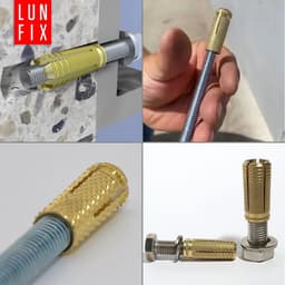 Muuranker Messingplug - Inslagplug Uitbreekhuls - Zwaar Belaste Bevestiging - Corrosiebestendig Messing - M10 33 mm - Messing — thumbnail 5