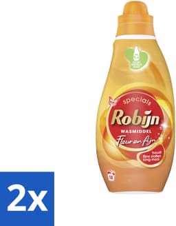 2 x Robijn Specials - Fleur & Fijn - Vloeibaar Wasmiddel - 18 Wasbeurten - Wasmiddel - Vloeibaar Wasmiddel - Wasmiddel Voor Gekleurde Was - Wasmiddel Voor Fijne Stoffen - Biologisch Afbreekbaar Wasmiddel — thumbnail 1