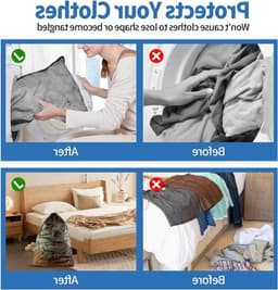 Grote Waszakken met Trekkoord: Set van 4 Waszakken voor Kleding, Dekbedovertrekken en Reisaccessoires (30x40/60x90cm) — thumbnail 2