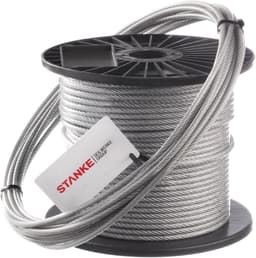 SnelShoppen - Waslijn PVC staalkabel 4mm 6x7 verzinkt, staalkabel ommanteld touw, 10 meter voor tuin, balkon, camping en meer — thumbnail 1
