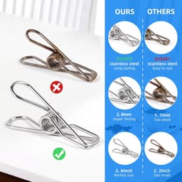 Wasknijpers voor het ophangen van kleding, metalen wasknijpers voor Landry — thumbnail 3