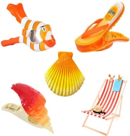 Wasknijpers, handdoekklemmen, strandhanddoekklemmen, groot, creatieve handdoekclips, tropische kunststof strandhanddoekklemmen, draagbare handdoekklemmen voor ligstoelen — thumbnail 1
