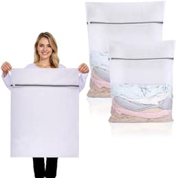 Wasnet, groot, herbruikbaar wasnet voor wasmachine, grote waszak, wasmachine met ritssluiting, voor overhemden, truien, mantels en broeken (XL 50 x 60 cm, XXL, 60 x 80 cm) — thumbnail 1