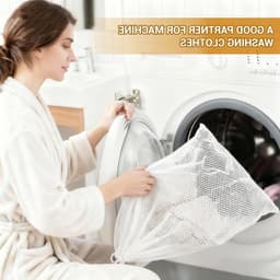 Grote Waszak van Mesh 20x24 Inch voor Wasmachine, Ideaal voor Thuis, Hotel en Reizen, Duurzaam en Ademend — thumbnail 4