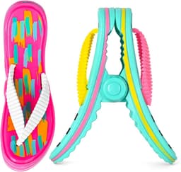 Handdoekklemmen voor Strandstoelen - Multicolor - XXL - Onbreekbaar Kunststof - Voor Strand en Zwembad — thumbnail 4