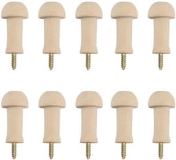 Houten Shaker Peg - 10 Stuks - Duurzaam - Herbruikbaar - Voor Kleding/Hoezen - Ideaal voor Thuis/Office - Wandhaak — thumbnail 1