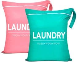 2 stuks natte zakken, 55 x 45 cm, herbruikbare wetbag, zwemspullen, opvouwbare reiswaszak met handvat, waszak voor - ShopVlot