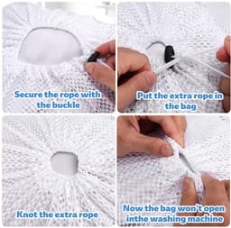 Dailygoods- Waszak 50x60cm - Waszakken voor Wasgoed - Machinewasbaar - Polyester - Lichtgewicht - Duurzaam en Herbruikbaar - Wasnet — thumbnail 5