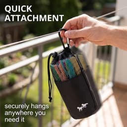 Wasknijperzakken met trekkoord - 2 stuks - polyester - grote opslagcapaciteit voor wasknijpers - SnelShoppen — thumbnail 5