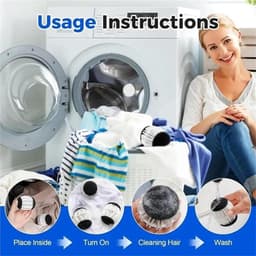 2 stuks - herbruikbare siliconen wasballen - wasmachineballen voor kleding - Voorkomen dat stoffen in de knoop raken en verbeteren de reiniging - voor wasmachine en droger - 7×6.1×4.4cm — thumbnail 5
