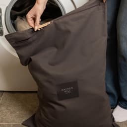 SnelShoppen - Luxe biologische katoenen reiswaszakken set van 2 - grote en kleine afmetingen in houtskoolgrijs - koolstofneutraal voor vuile kleding t — thumbnail 2