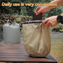 Dry Bag Waterdichte tas, ultralicht, waterdichte opbergzak, 3 stuks, boottochten, droogzak voor boot, kajak, vissen, rafting, zwemmen, kamperen en strand, geel, simple — thumbnail 2