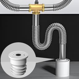 Afvoerslang Afdichting - Terugstroombeveiliger Afvoerplug - Geurtjes Voorkomen - Efficiënte Rioolafdichting - 35-40 mm - Grijs — thumbnail 2
