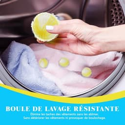 12 stuks anti-haarballen, wasmachine, herbruikbaar, wasbal voor het vangen van dierenharen, haar en vezels op kleding, tapijt (geel) — thumbnail 5