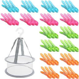 Kleurige plastic wasknijpers, ideaal voor wasmanden en wasknijperzakken, antislip en windbestendig, perfect voor handdoeken en kleding — thumbnail 1