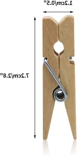 Houten Wasknijpers Set van 100 Stuks met 30 m Jute Touw voor Foto's en Creatieve Projecten — thumbnail 5