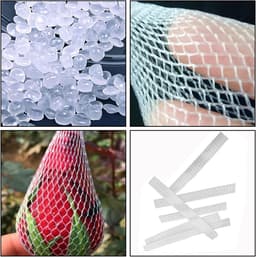 Fruit Beschermzakjes - Netzakken Rozen - Bloemen Verpakken - Sterke Elasticiteit - 300 Stuks - Wit — thumbnail 4