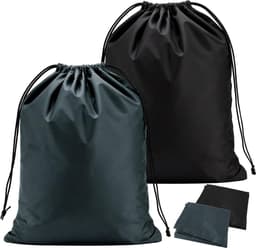 Grote Waterdichte Reiswaszakken, 2-Pack Vouwbare Waszakken met Trekkoord, Ideaal voor Kamperen en Studentenhuis, 36 x 24 Inch — thumbnail 1