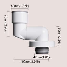 Afvoerpijp Geurblokker - Geurwerende Muurafvoer - Voorkomt Nare Luchtjes - Zelfsluitende Terugslagklep - Voor 50/70mm Buizen - Wit — thumbnail 5