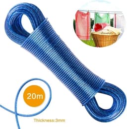 Waslijn - Drooglijn - Kleding Drogen - Stalen Kern - 20 meter - Groen — thumbnail 3